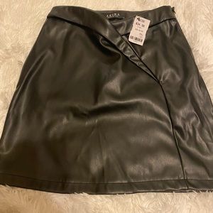 Faux Leather Mini Skirt